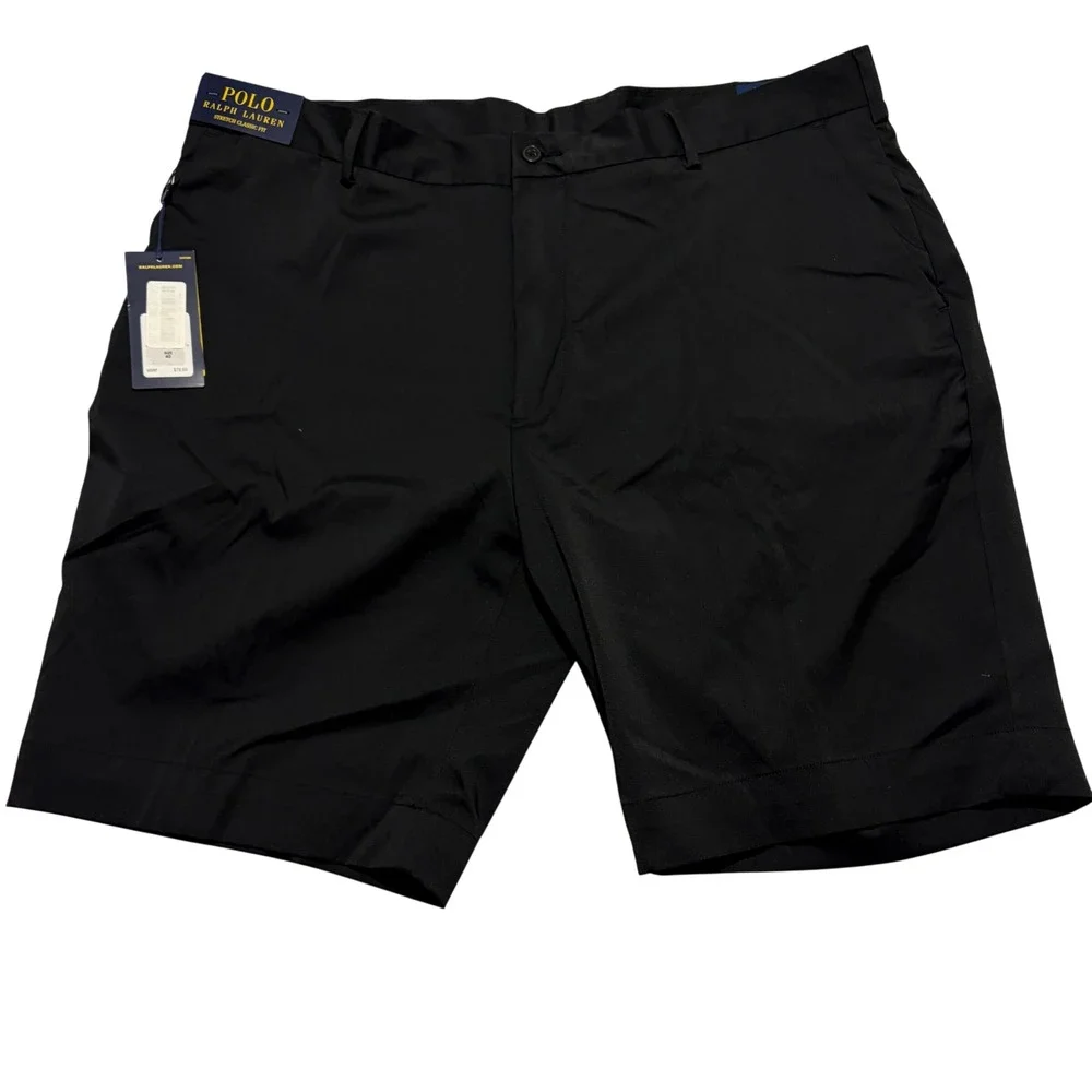 Polo Ralph Lauren Mens Performance Stretch Classic Fit Shorts Black 40 NWT